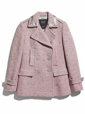 Coach Pink Tweed Peacoat – Size 2
